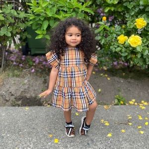 Burberry style girls dress